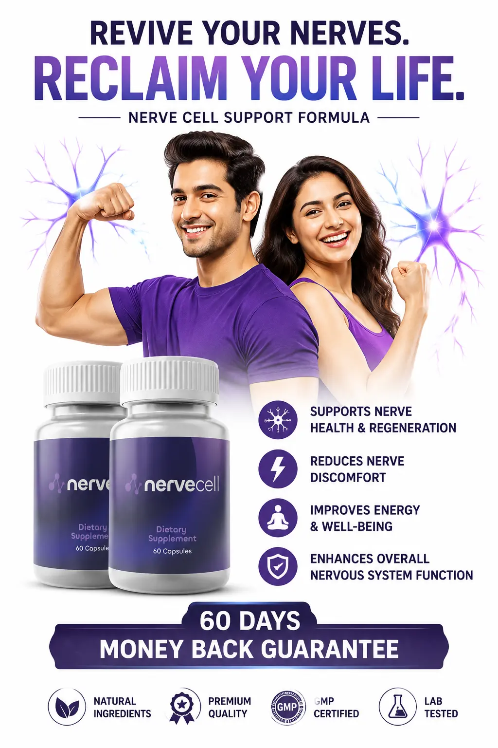 Nervecell Official Nerve Support Supplement Bottle